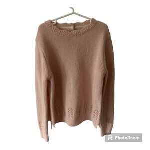 Elegant girls pink wool sweater by Mini Boden